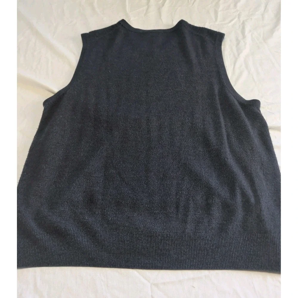 Dockers Cable Knit Sweater Vest Men's Size XL Navy Blue Preppy Office Academia